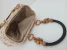 Boho Bambus- und Makramee-Eimer-Tasche